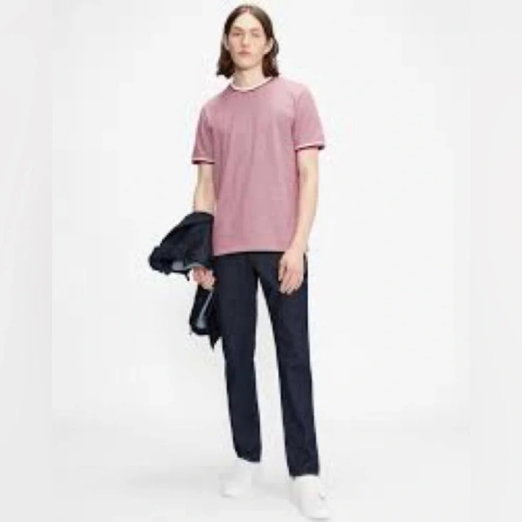 Ted Baker Fresair Mesh Tee 100% Cotton in Dark Red - Size Large (Ted Size 4) - Picture 2 of 10